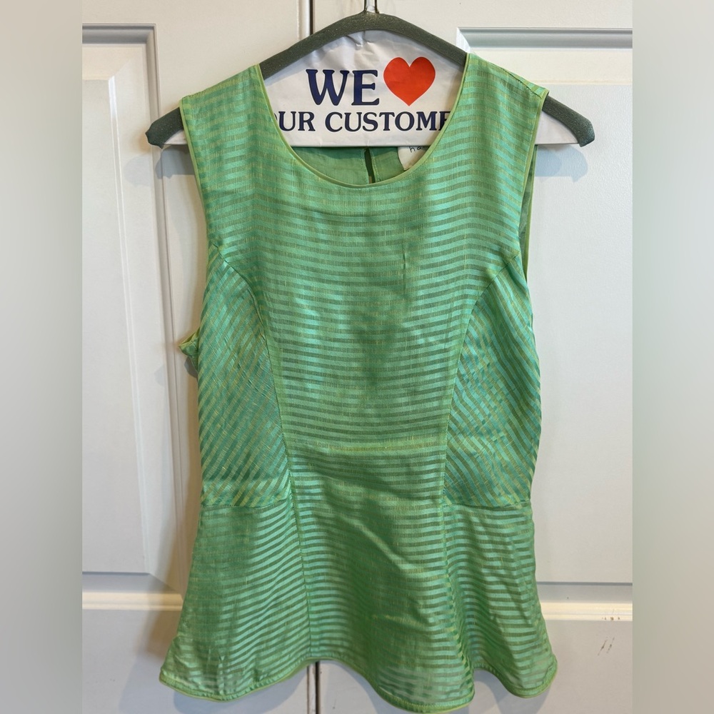 Women’s Harlyn green silk and linen sleeveless top size small